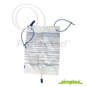 Simplex Bedside Urine Bag 2L, 90cm (Sold per 10's)